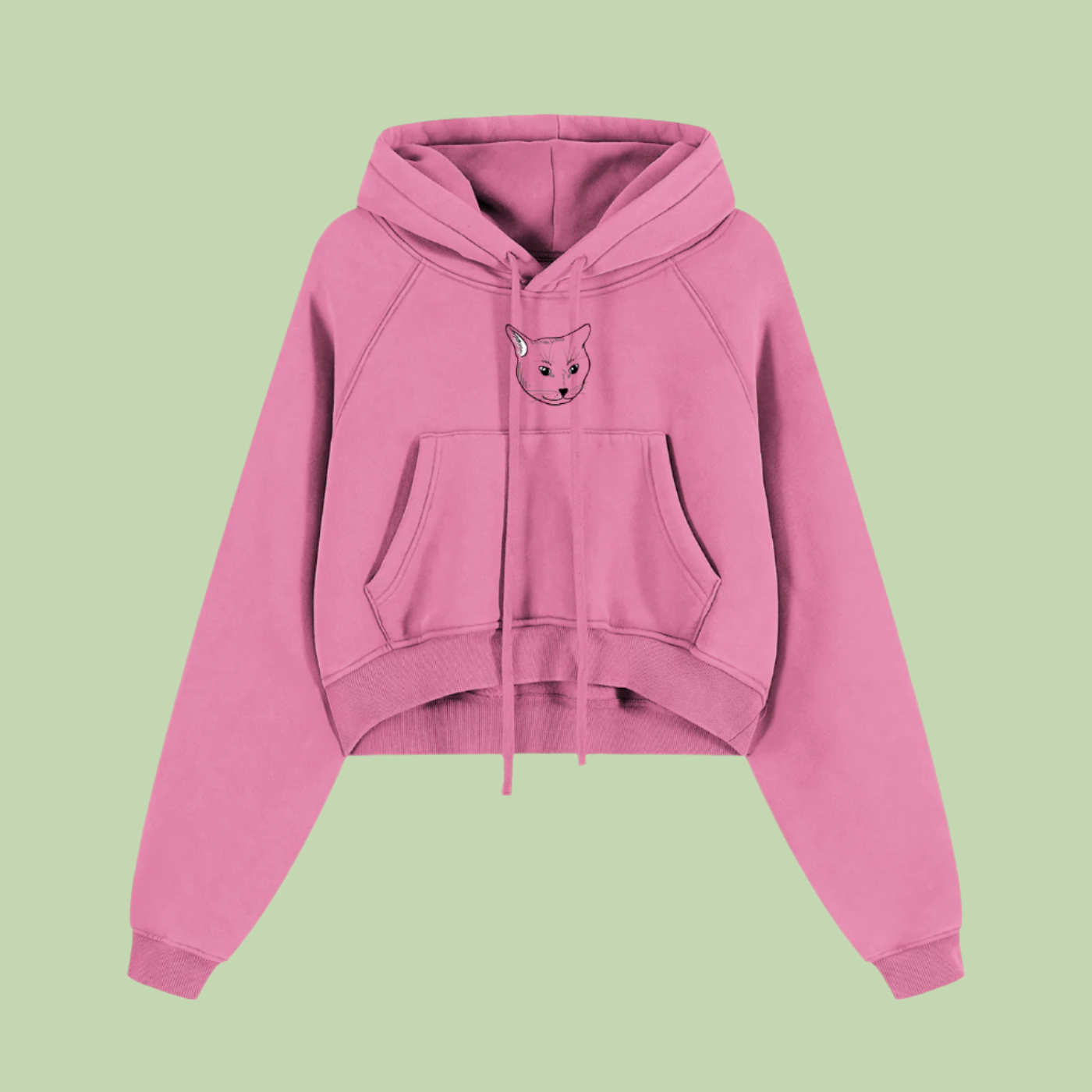Head x Grayscale | Snow Washed Mochi Gardens Cropped Hoodie - 355 GSM