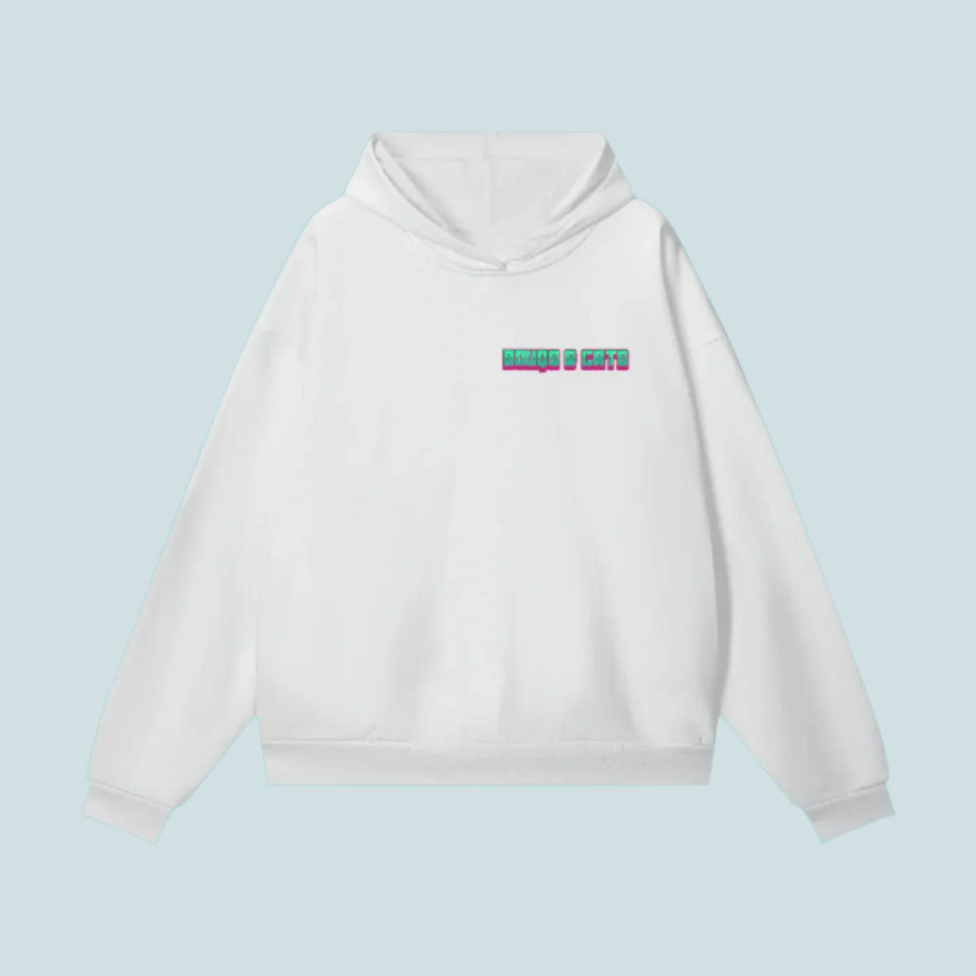 House Music Cats | Heavyweight Hidden Pocket BOUQS&CATS Fleece Hoodie - 460 GSM