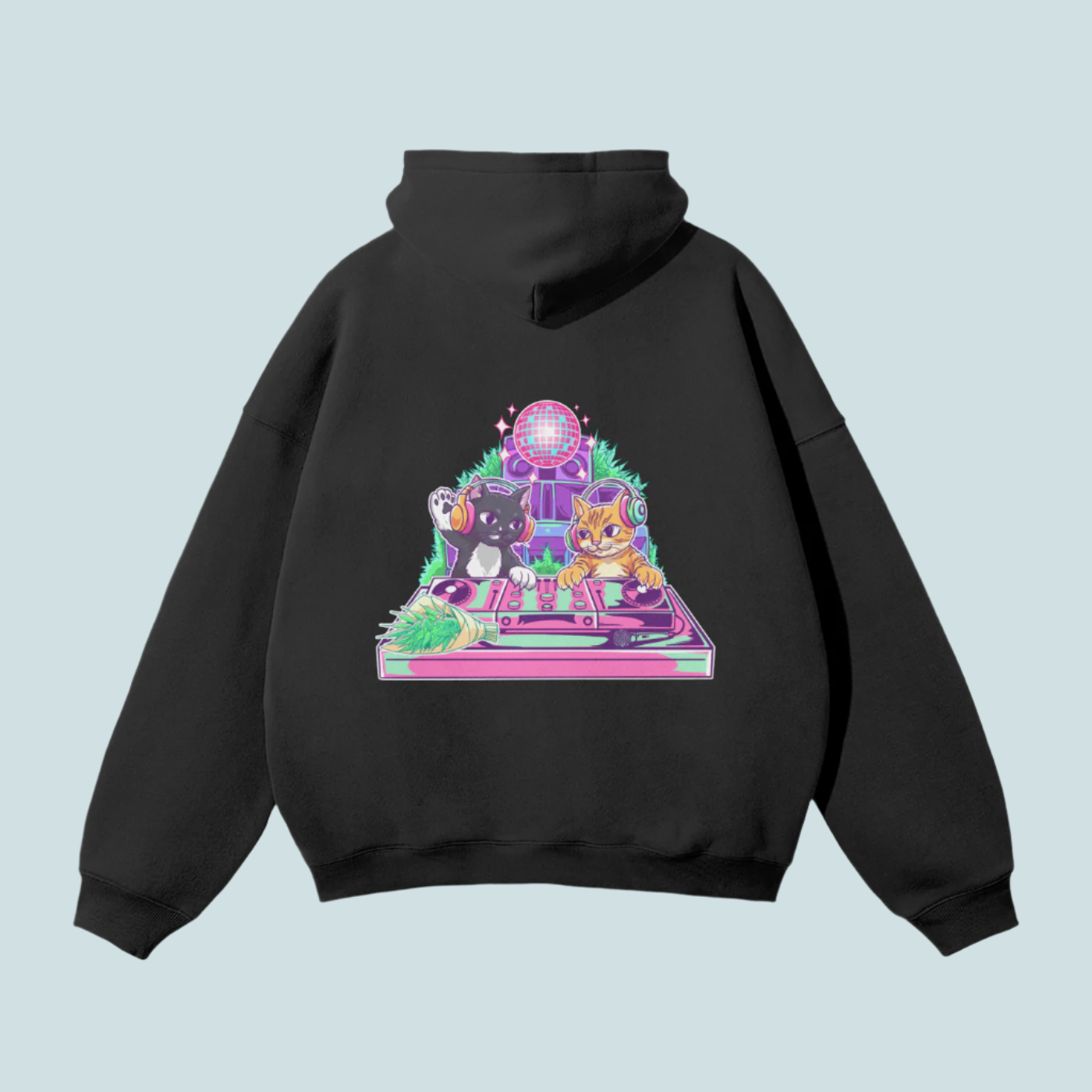 House Music Cats | Streetwear BOUQS&CATS Fleece Hoodie - 350 GSM