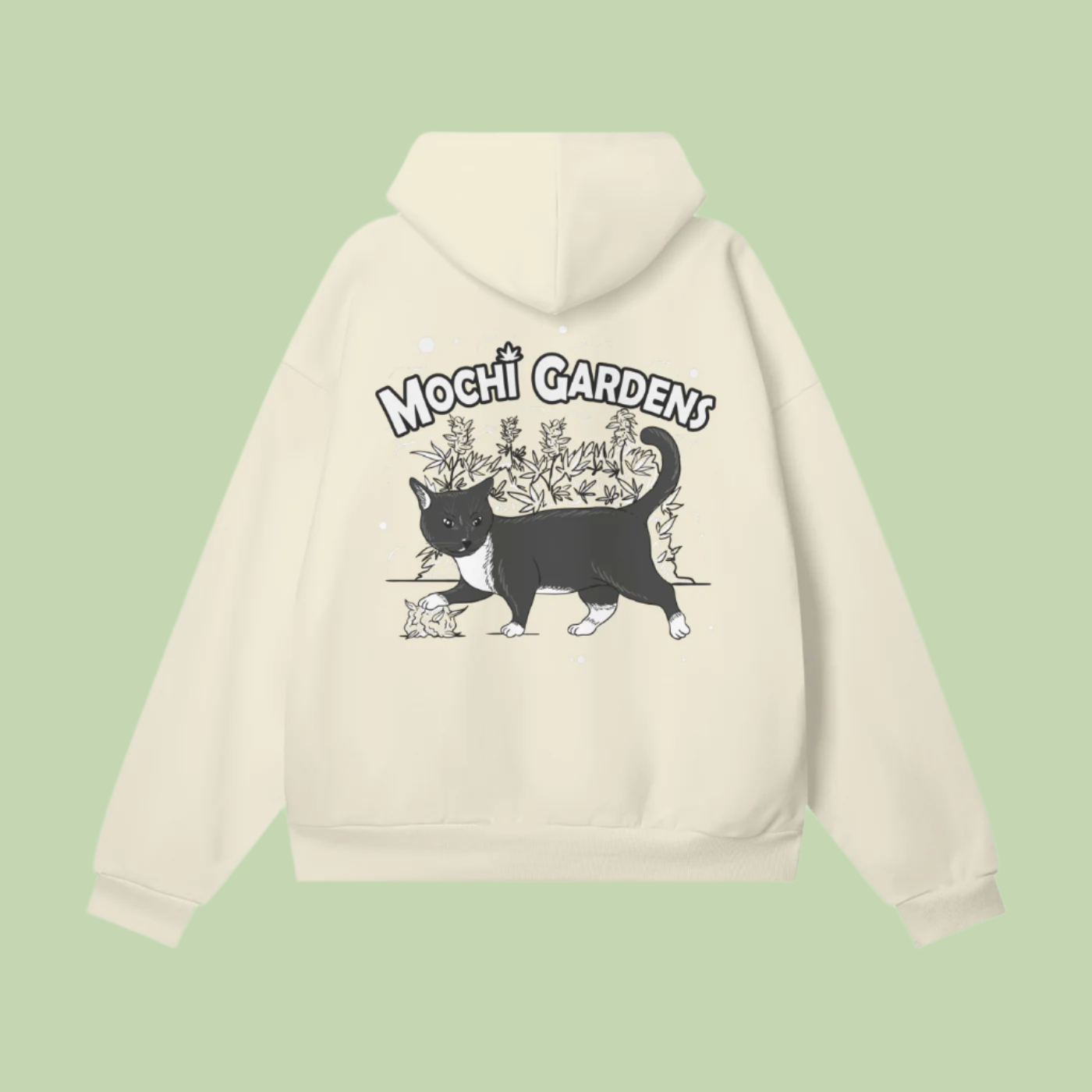 Nug x Grayscale | Heavyweight Hidden Pocket Fleece Mochi Gardens Hoodie - 460 GSM