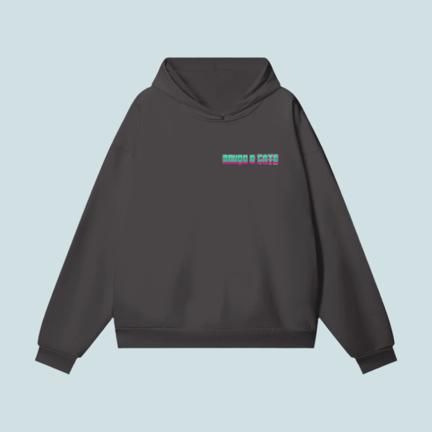 House Music Cats | Heavyweight Hidden Pocket BOUQS&CATS Fleece Hoodie - 460 GSM