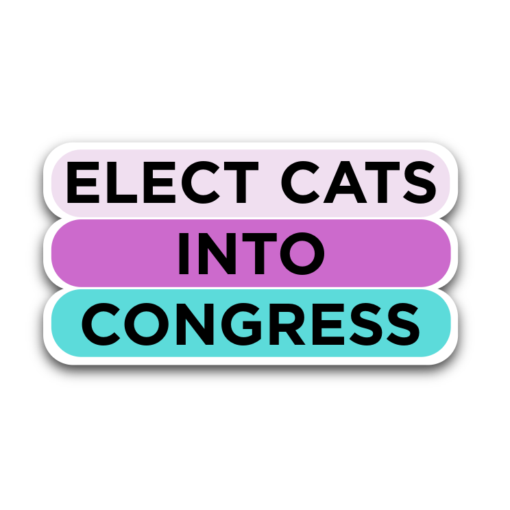 Elect Cats to Congress 4" Bumper Sticker