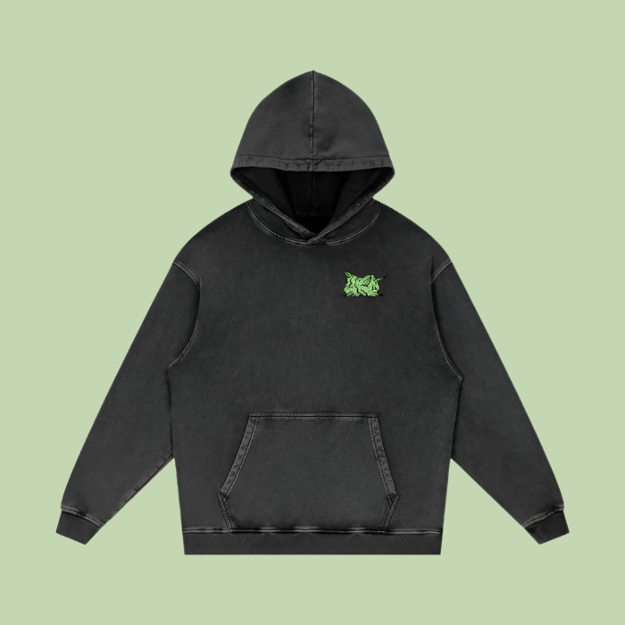 Nug x Classic | Acid Wash Mochi Gardens Hoodie - 420 GSM