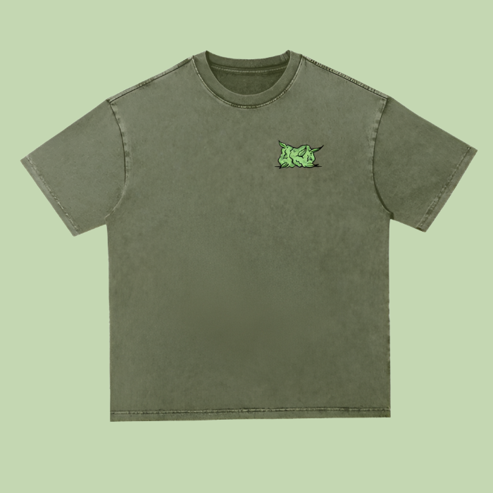 "Nug / Classic Logo" Heavyweight Oversize Acid Wash Tee - 300 GSM