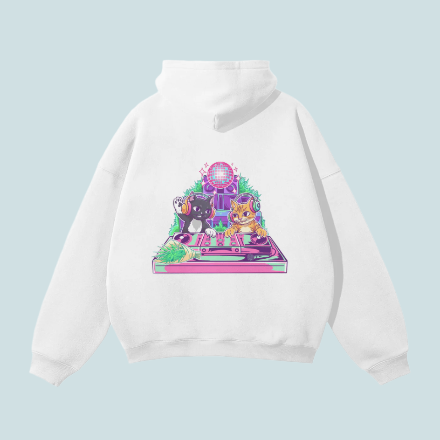 House Music Cats | Streetwear BOUQS&CATS Fleece Hoodie - 350 GSM