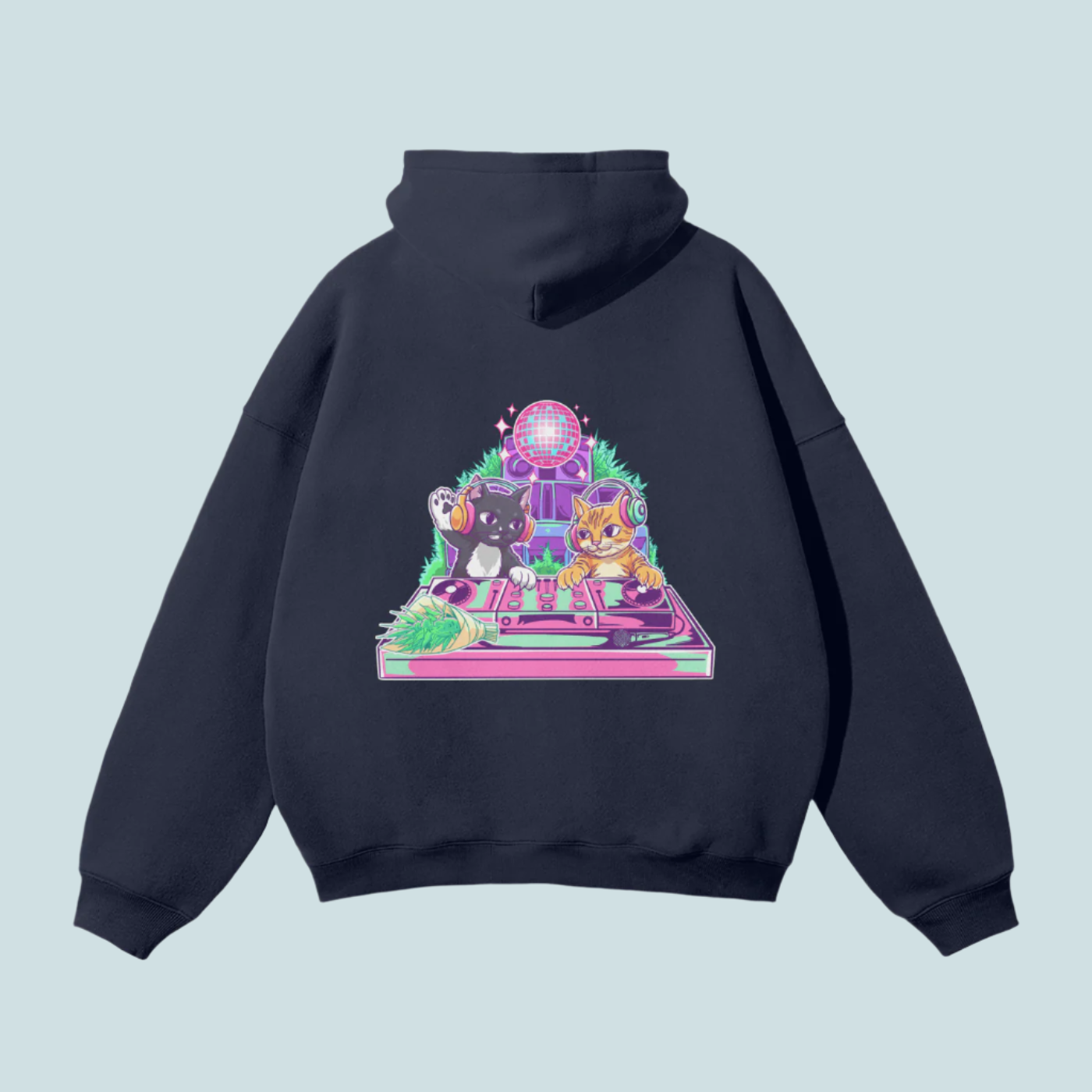 House Music Cats | Streetwear BOUQS&CATS Fleece Hoodie - 350 GSM
