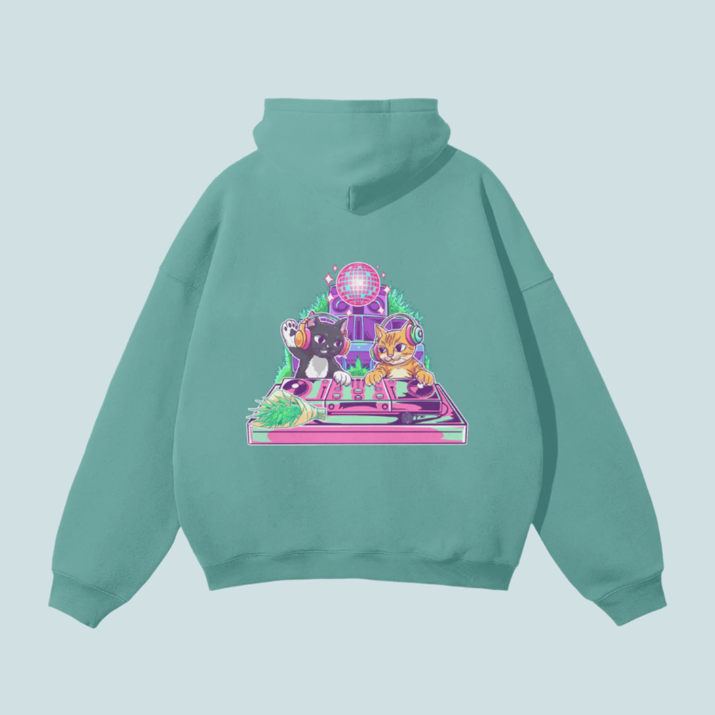 House Music Cats | Streetwear BOUQS&CATS Fleece Hoodie - 350 GSM