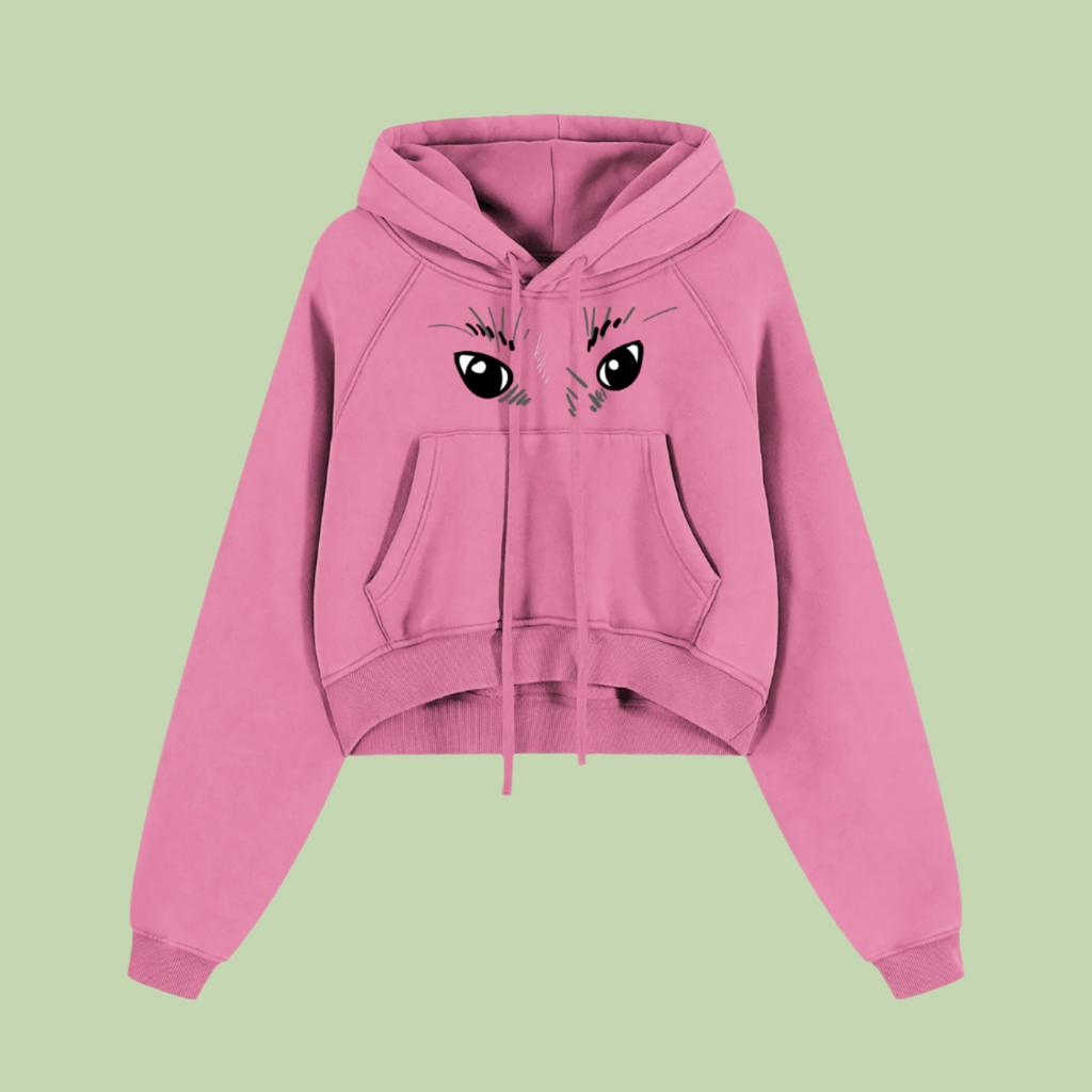 Eyes x Grayscale | Snow Washed Mochi Gardens Cropped Hoodie - 355 GSM