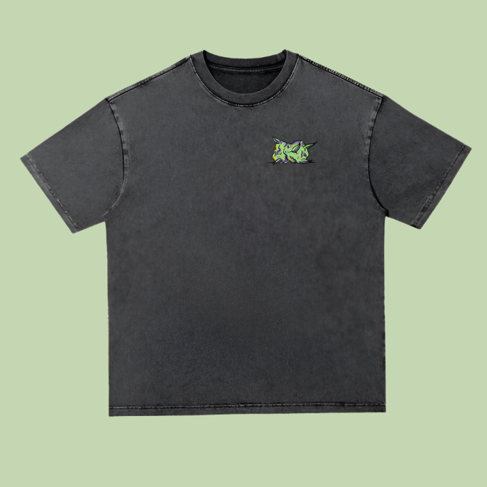 Purple Nug x Purple | Heavyweight Acid Wash Mochi Gardens Tee - 300 GSM