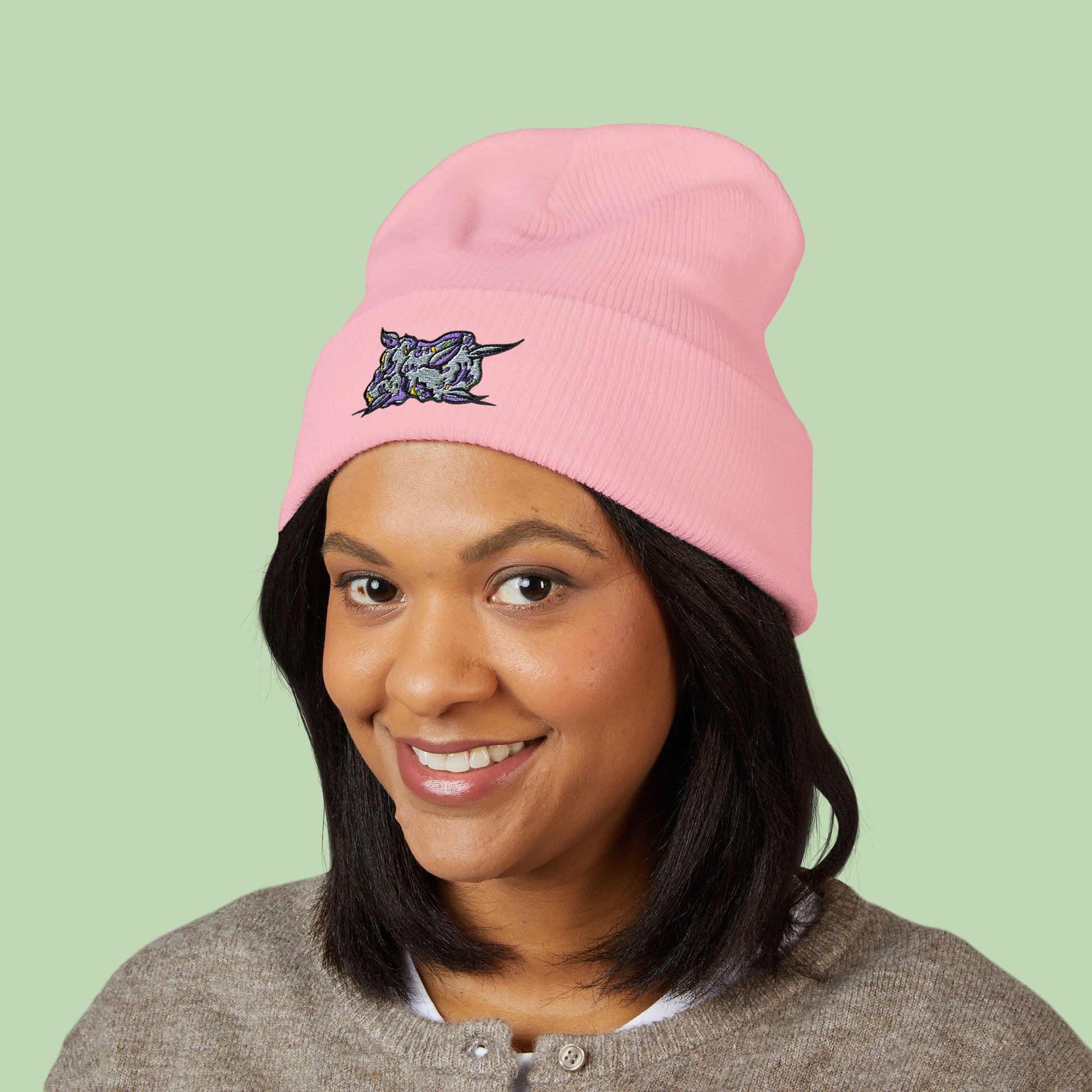 Embroidered Nug | Mochi Gardens Classic Cuffed Beanie