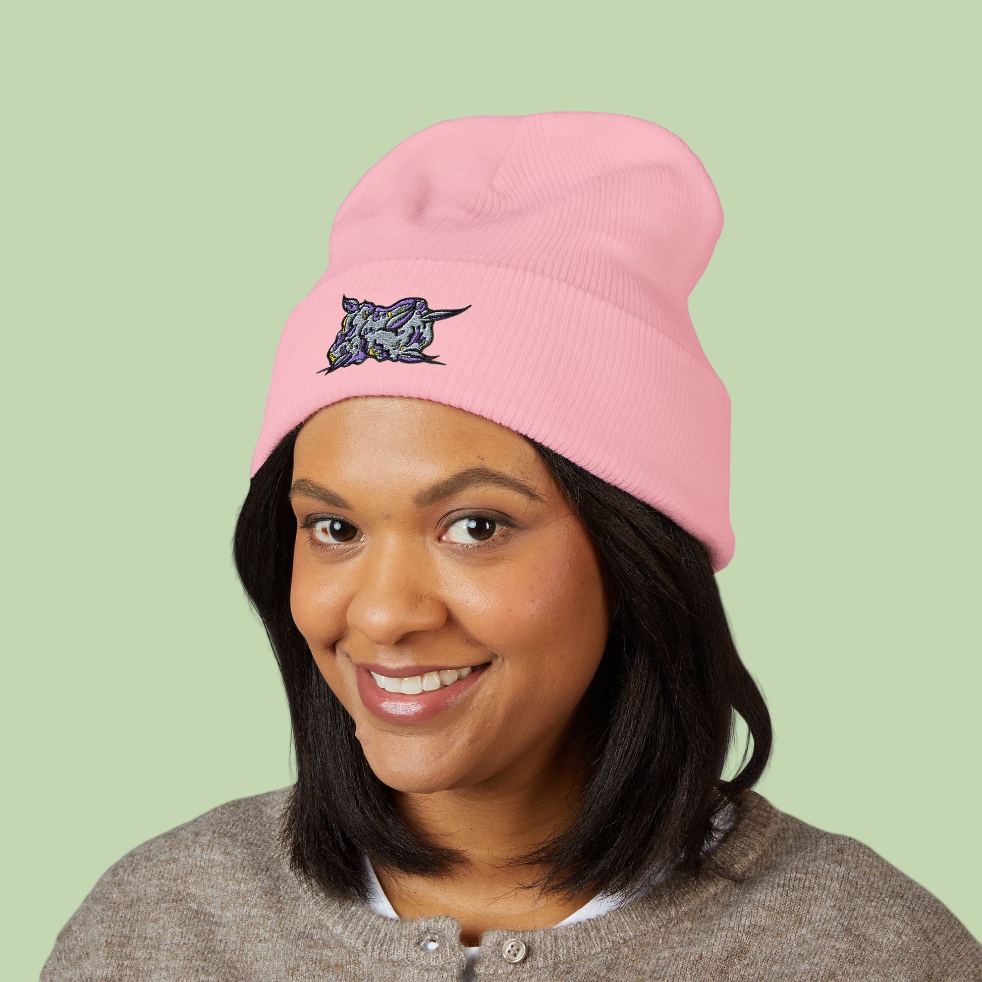 Embroidered Nug | Mochi Gardens Classic Cuffed Beanie