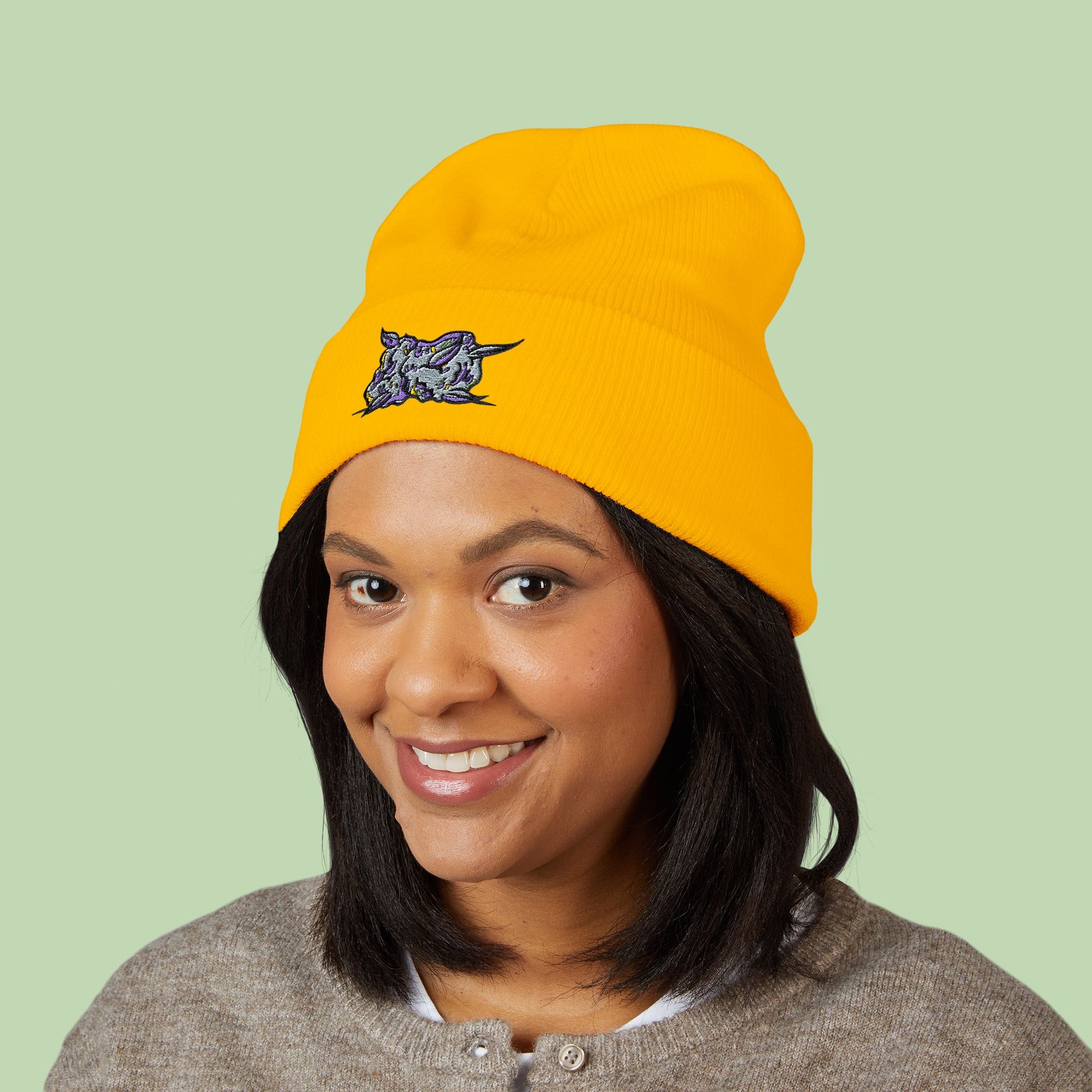 Embroidered Nug | Mochi Gardens Classic Cuffed Beanie