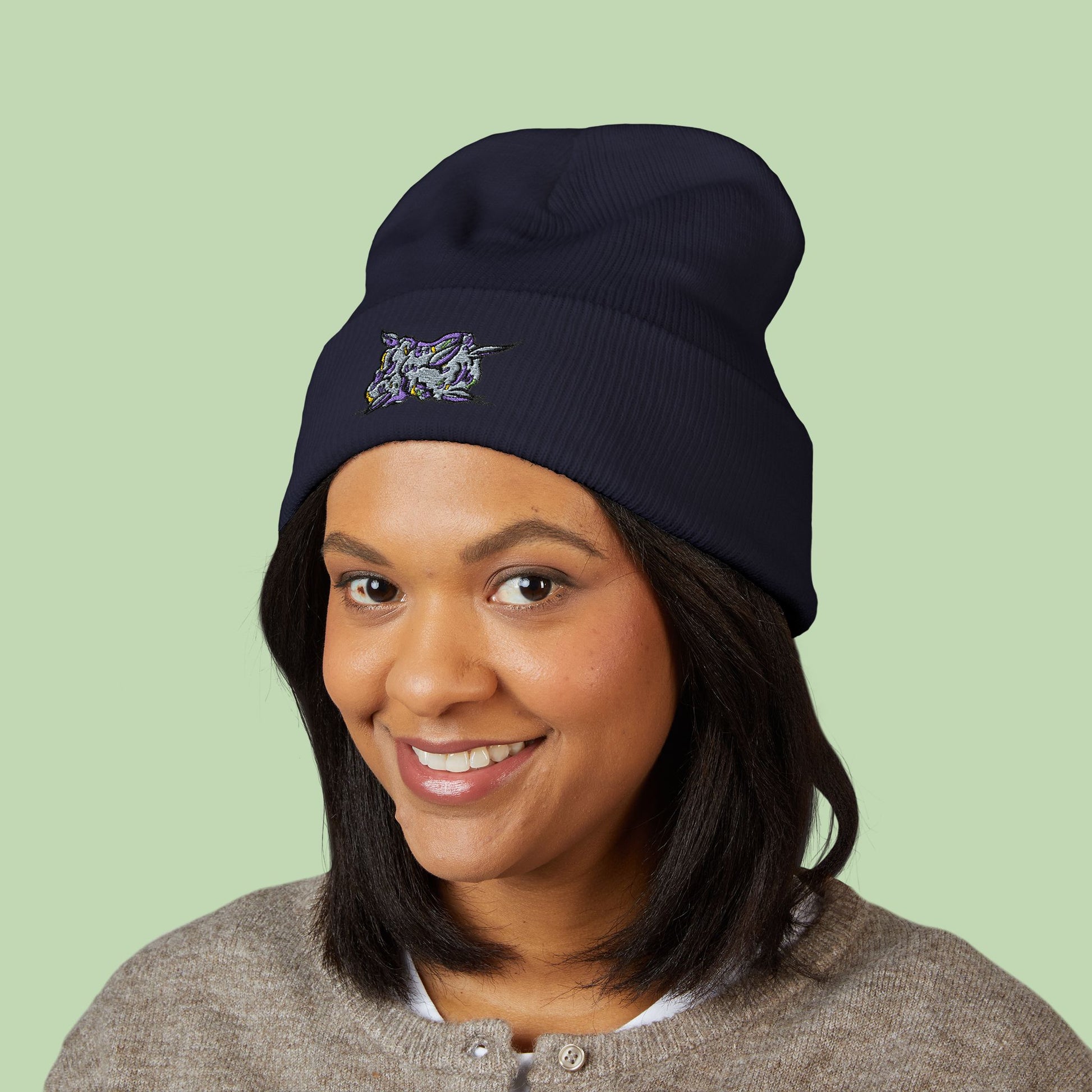 Embroidered Nug | Mochi Gardens Classic Cuffed Beanie
