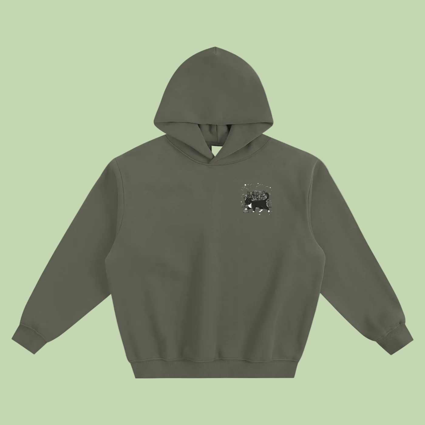 Classic Provisions | Mochi Gardens Fleeced Boxy Hoodie - 350 GSM