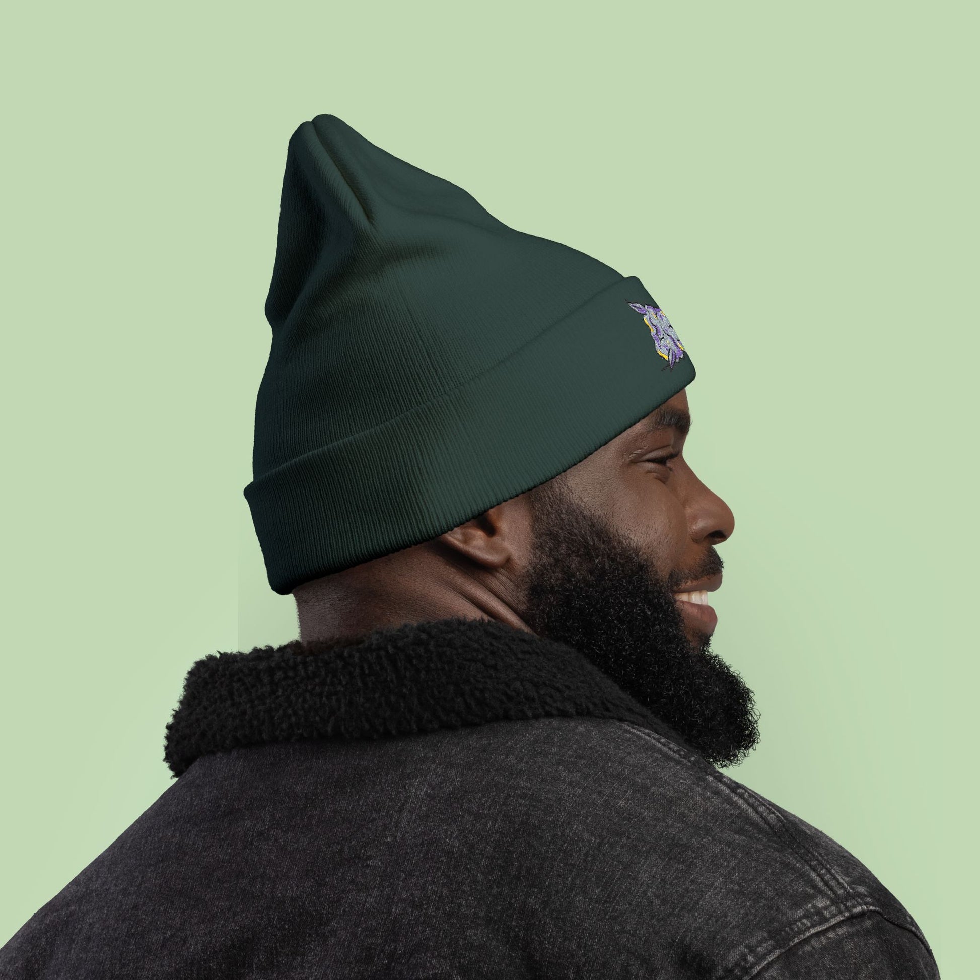 Embroidered Nug | Mochi Gardens Knit Beanie