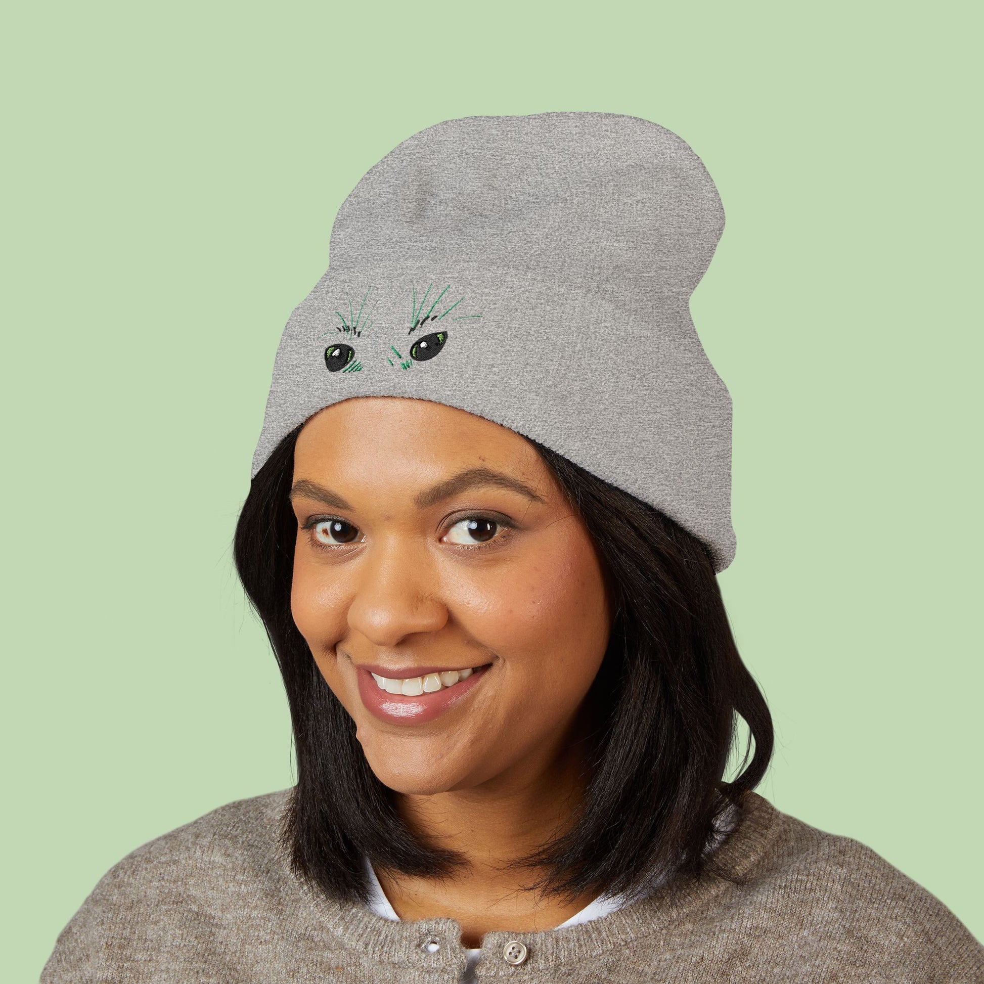 Peeking Eyes | Mochi Gardens Classic Cuffed Beanie
