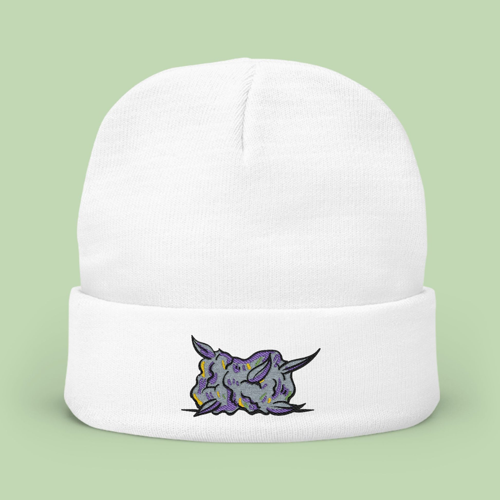 Embroidered Nug | Mochi Gardens Knit Beanie