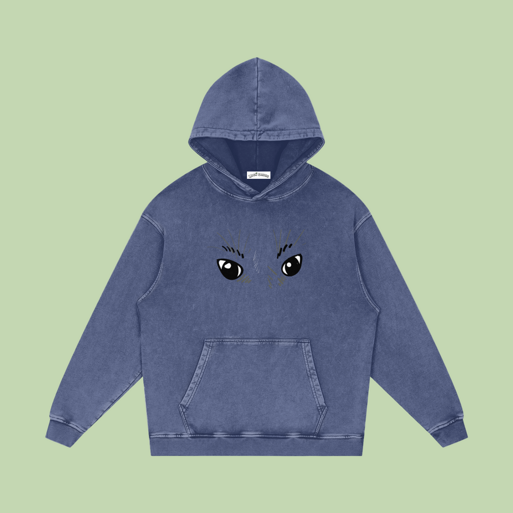 Eyes x Grayscale | Acid Wash Mochi Gardens Hoodie - 420 GSM