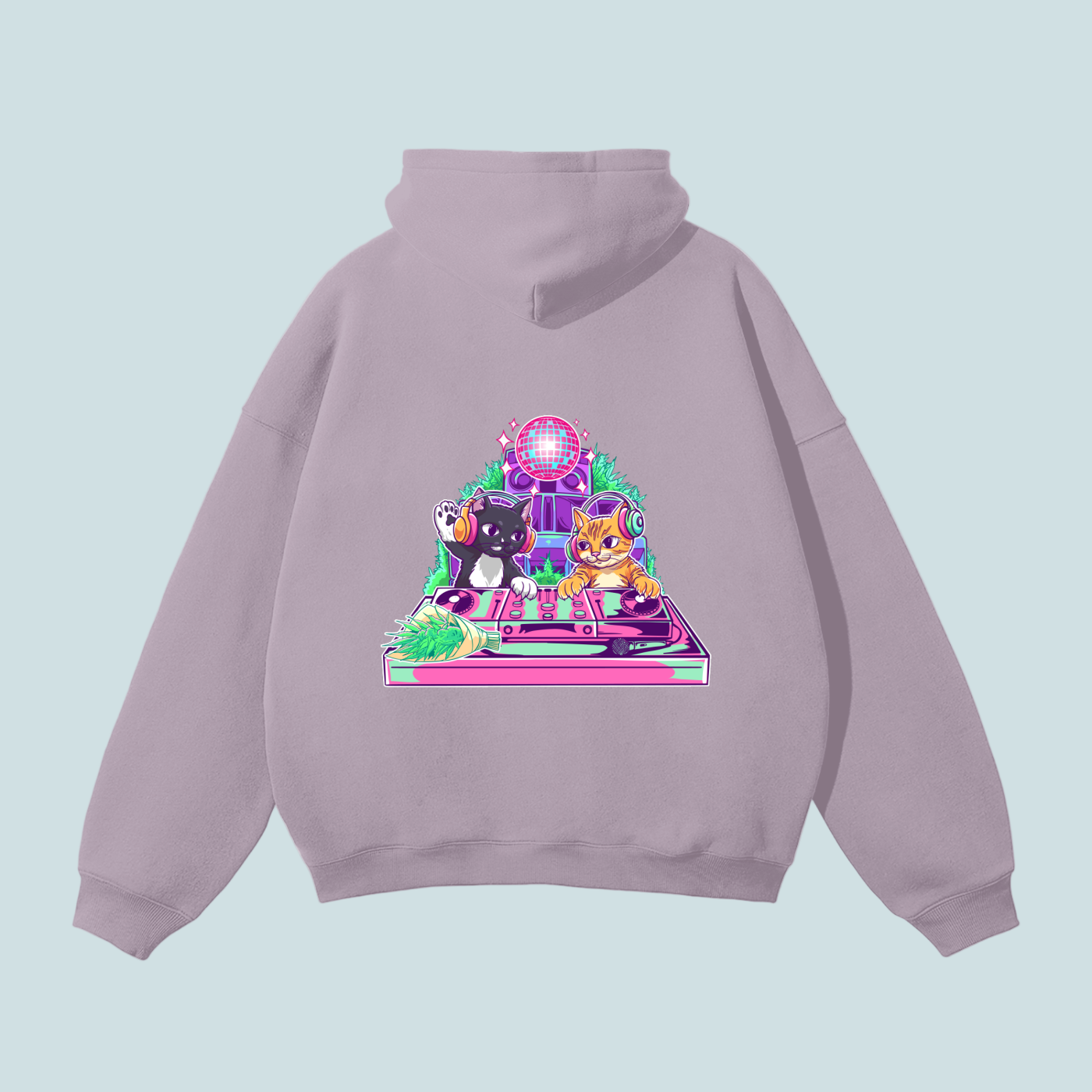 Eyes x House Cats | Streetwear Fleece  BOUQS&CATS Hoodie -350 GSM