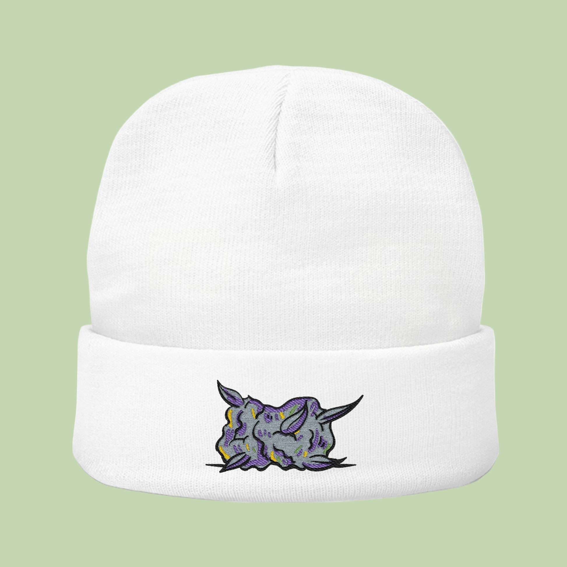 Embroidered Nug | Mochi Gardens Knit Beanie