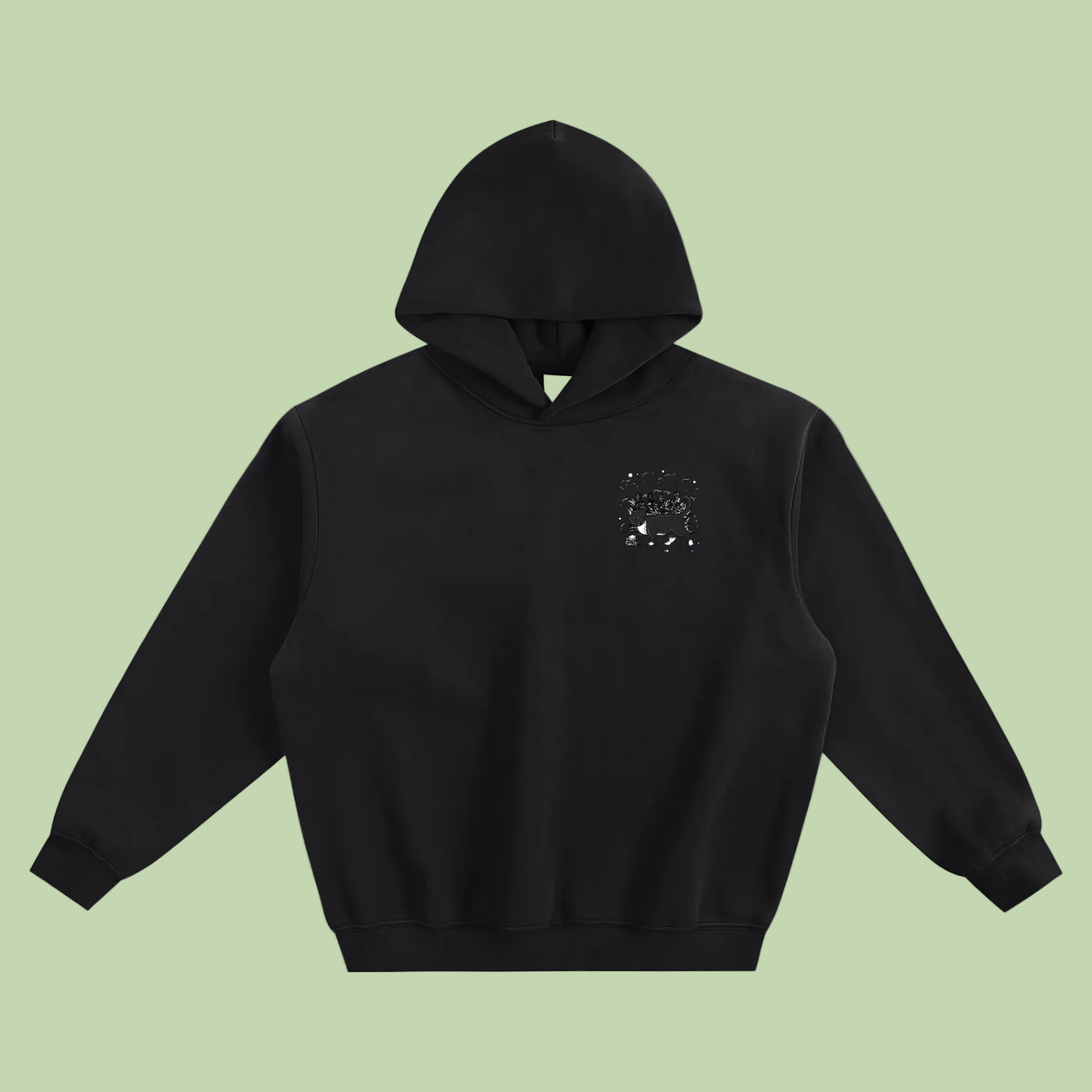 Classic Provisions | Mochi Gardens Fleeced Boxy Hoodie - 350 GSM
