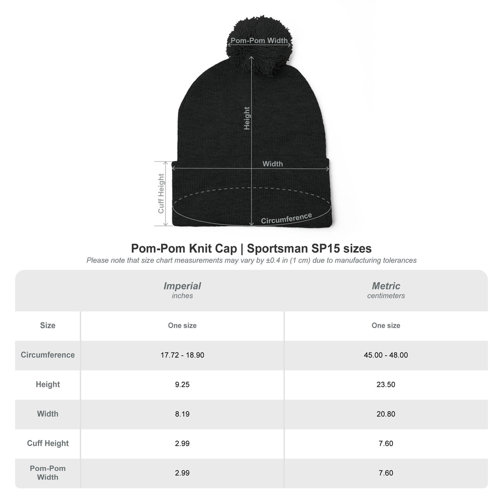 Peeking Eyes | Mochi Gardens Embroidered Pom-Pom Knit Cap