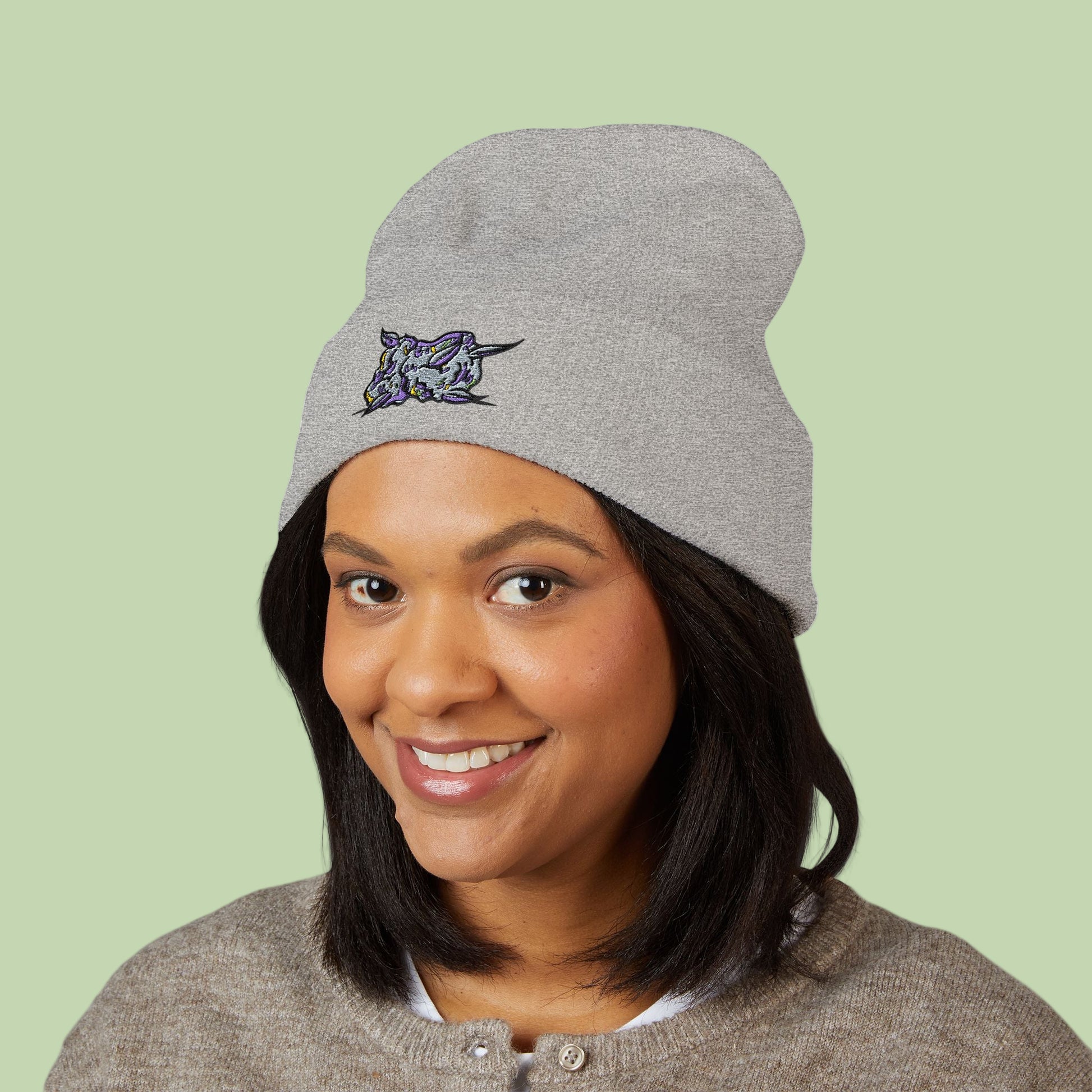 Embroidered Nug | Mochi Gardens Classic Cuffed Beanie