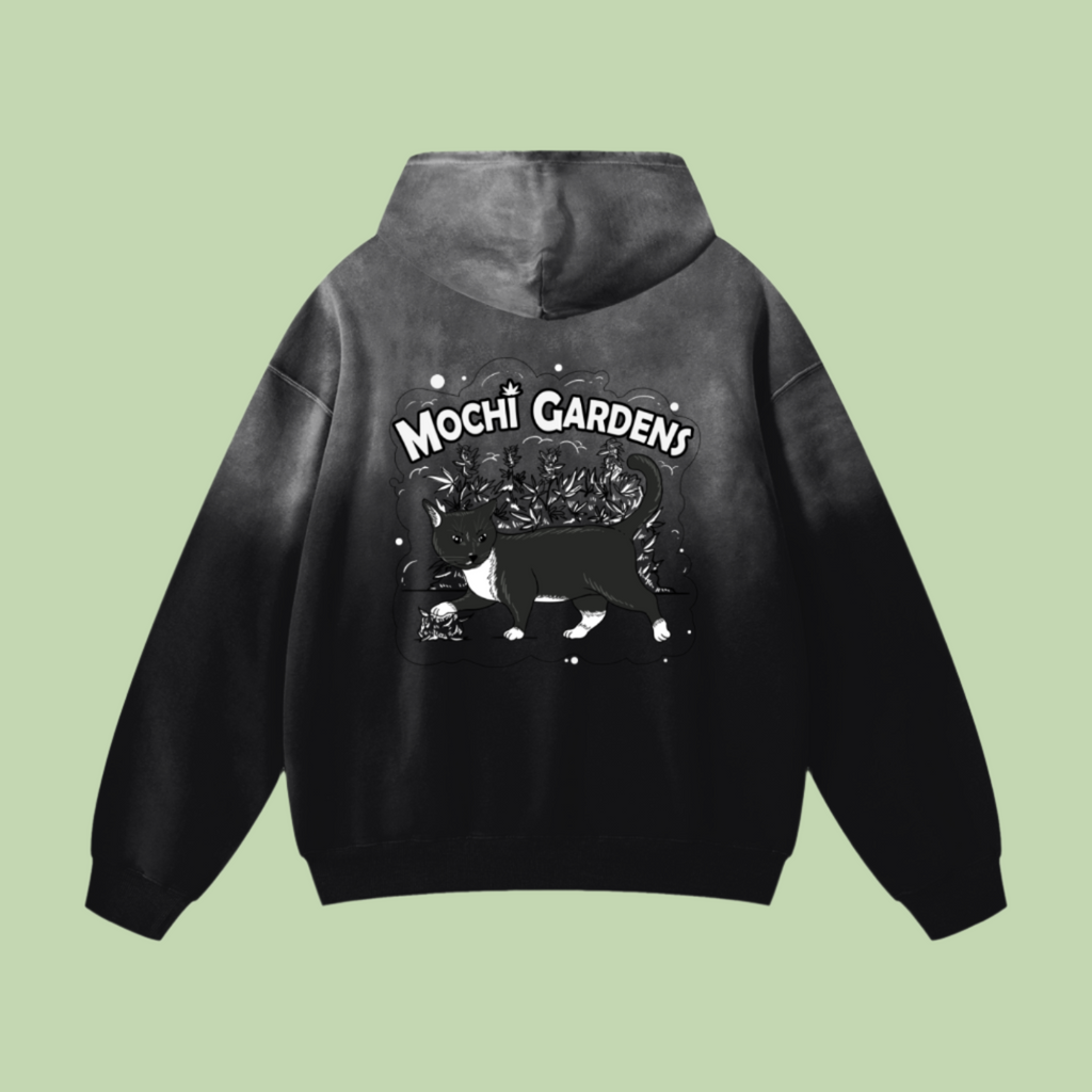 Purple Nug x Grayscale | Monkey Wash Mochi Gardens Hoodie - 400 GSM