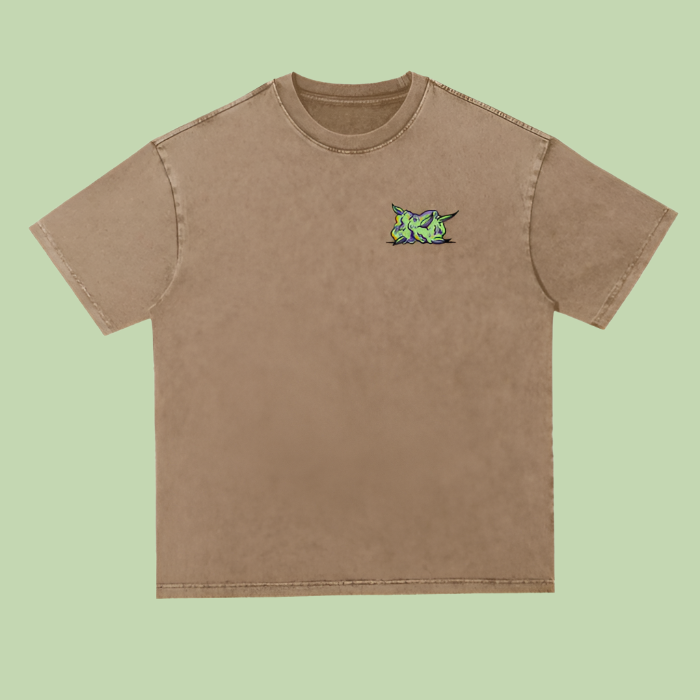 Purple Nug x Head | Heavyweight Acid Wash Mochi Gardens Tee - 300 GSM