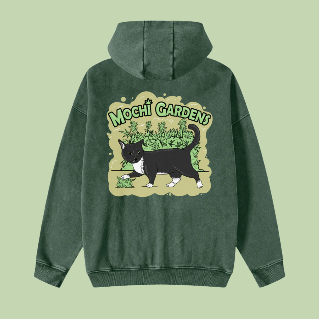 "Purple Nug Smoke / Classic" Snow Washed Zip-Through Hoodie
