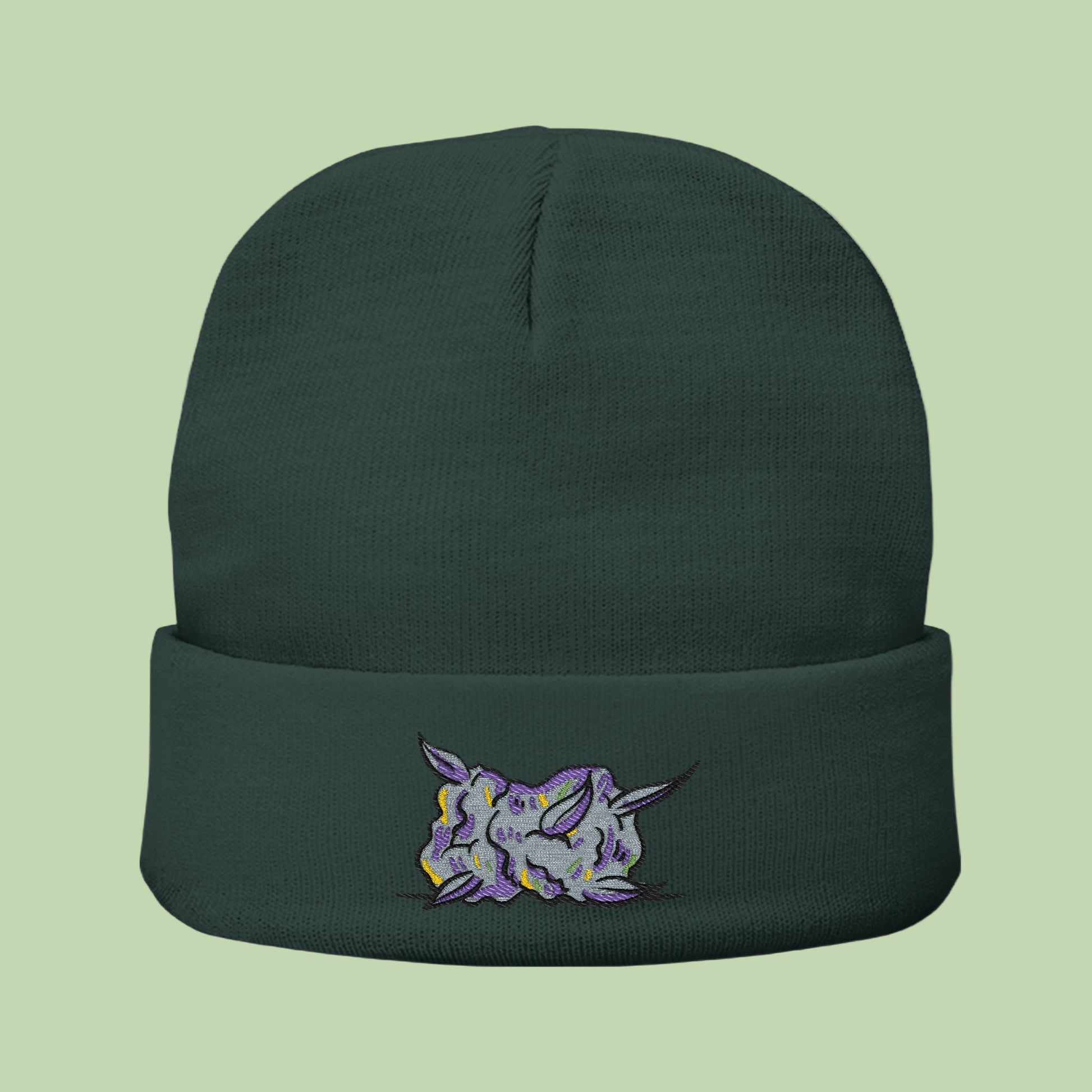 Embroidered Nug | Mochi Gardens Knit Beanie