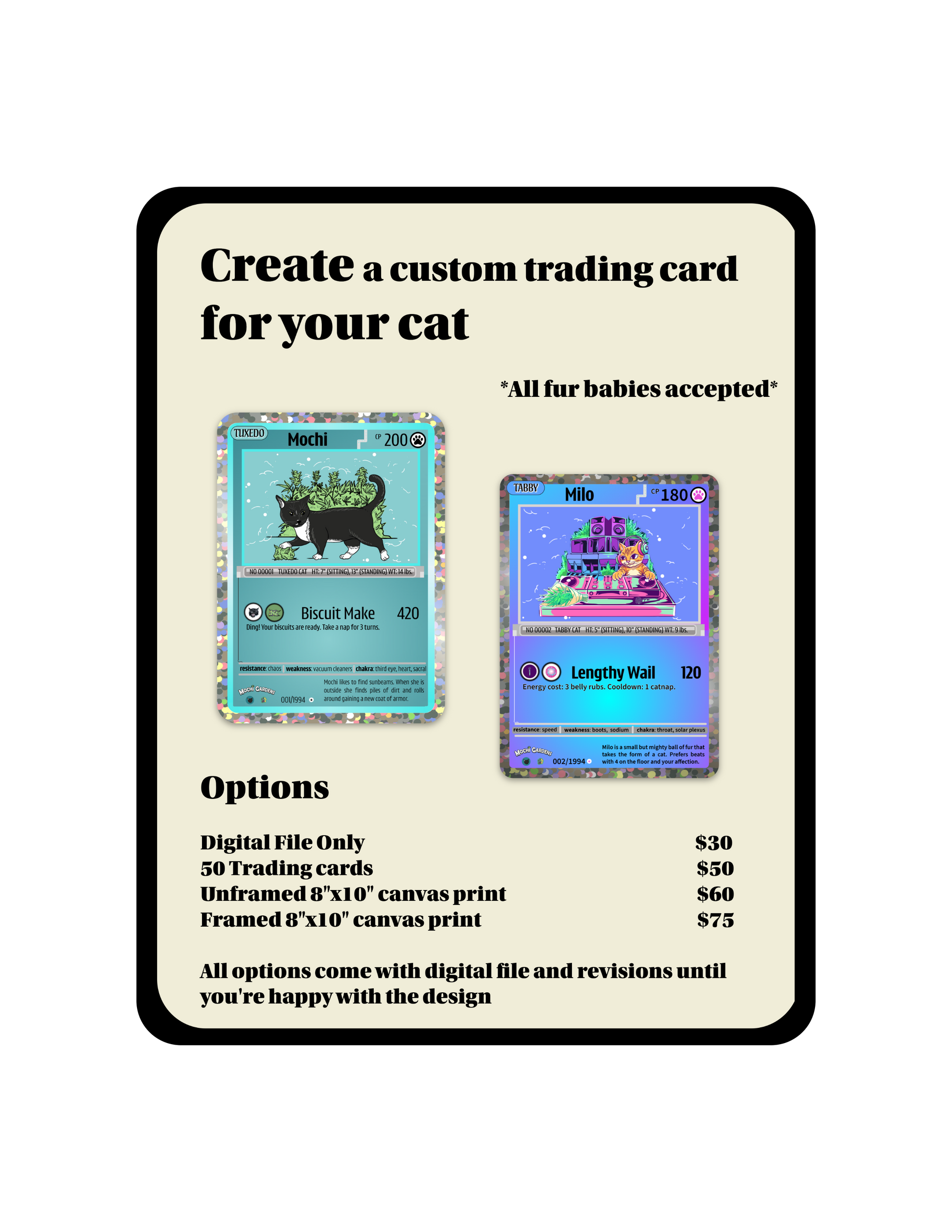 Custom Pet Trading Card