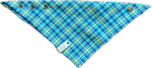 "Lumbercat Teal" Cat-Ker-Chief Cat Bandana