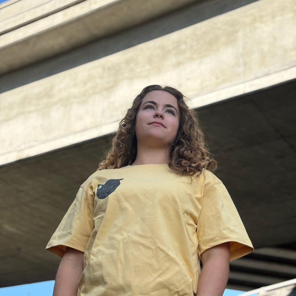 "Head / Grayscale Logo" Drop Shoulder T-Shirt - 300 GSM