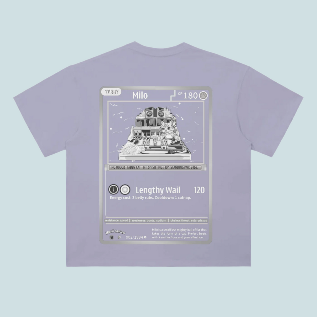 Milo Trading Card | Drop Shoulder Tee - 300 GSM