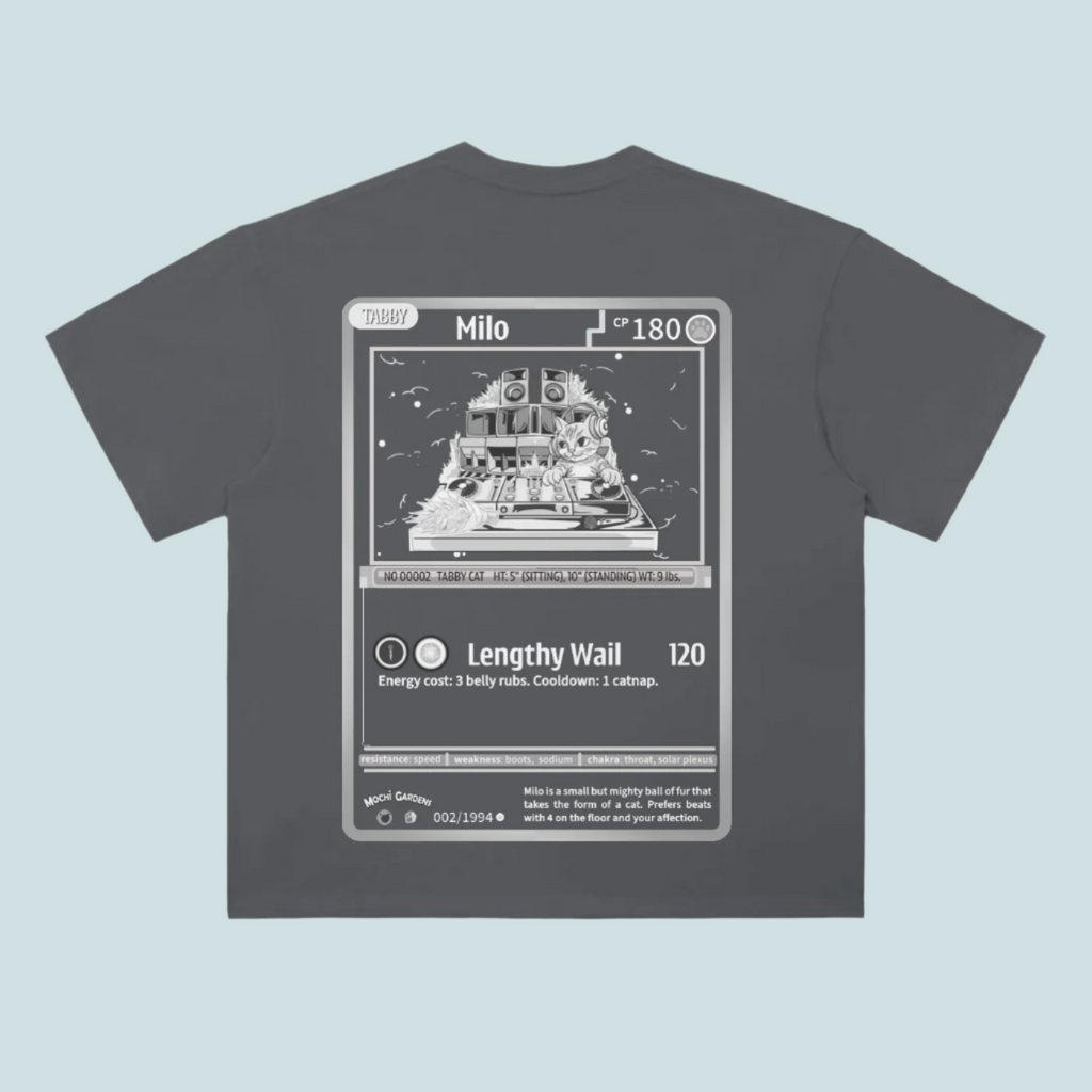 Milo Trading Card | Drop Shoulder Tee - 300 GSM