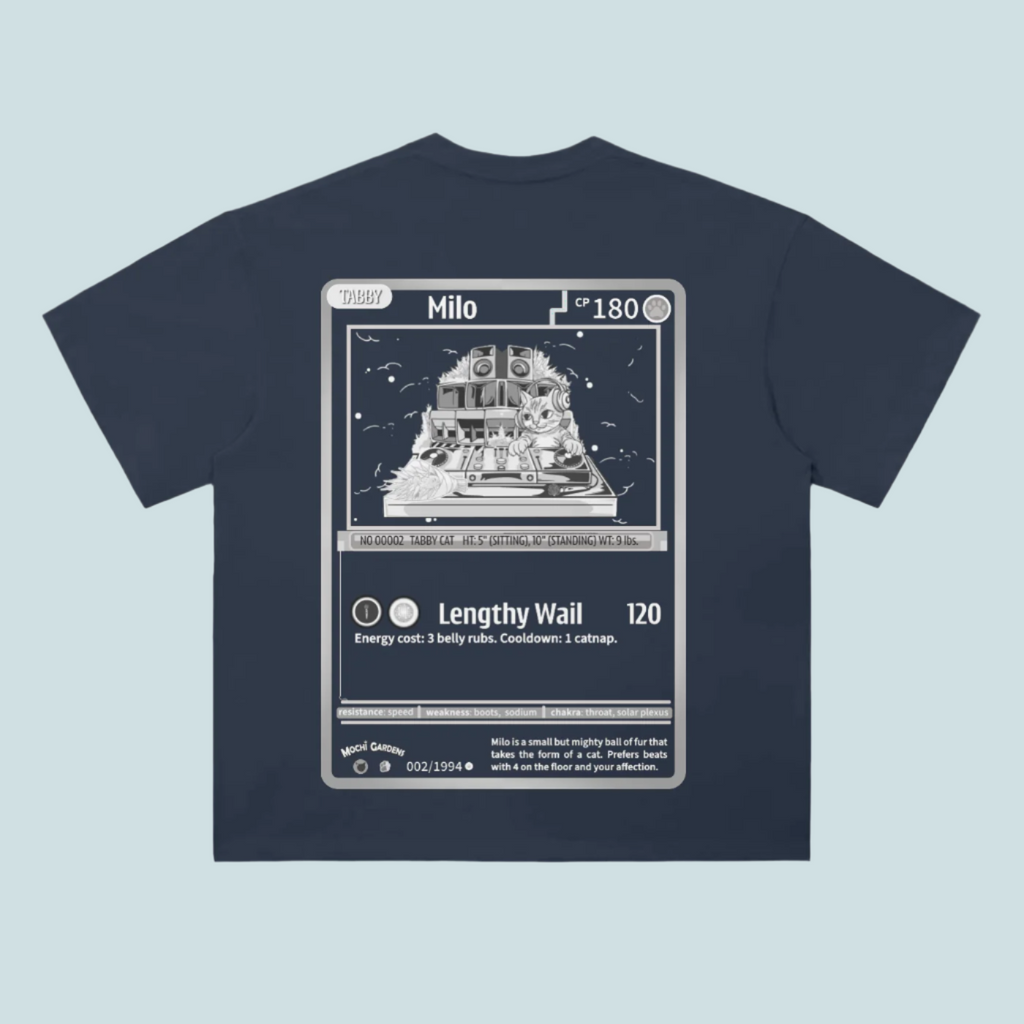 Milo Trading Card | Drop Shoulder Tee - 300 GSM