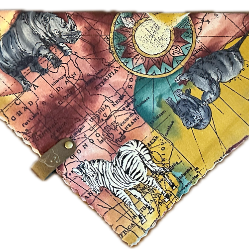 "Catitude/Longitude" Cat-Ker-Chief Cat Bandana