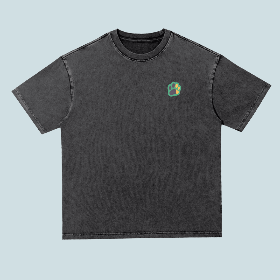Milo Trading Card | Heavyweight Acid Wash Tee - 300 GSM