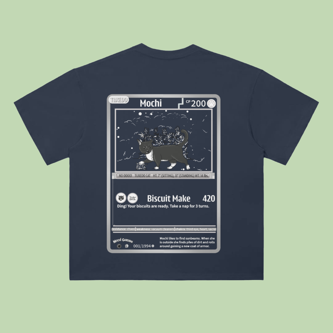 Mochi Trading Card | Drop Shoulder Tee - 300 GSM