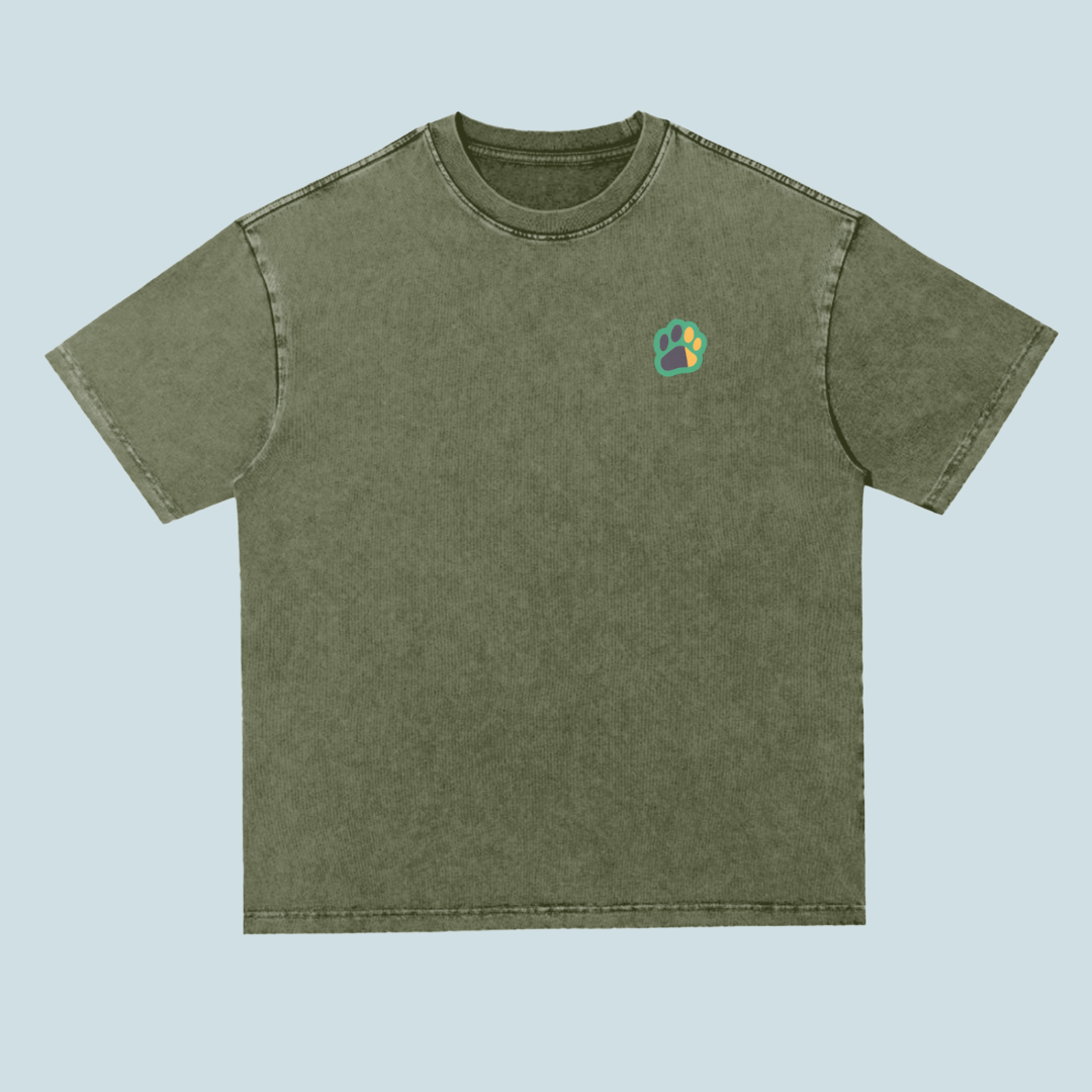 Milo Trading Card | Heavyweight Acid Wash Tee - 300 GSM
