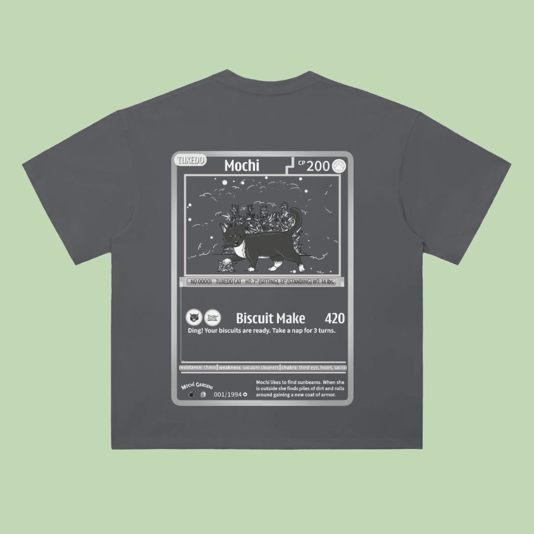 Mochi Trading Card | Drop Shoulder Tee - 300 GSM