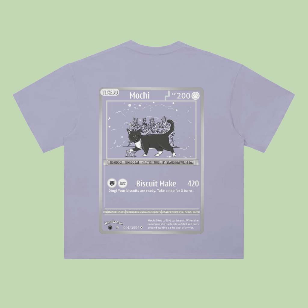 Mochi Trading Card | Drop Shoulder Tee - 300 GSM