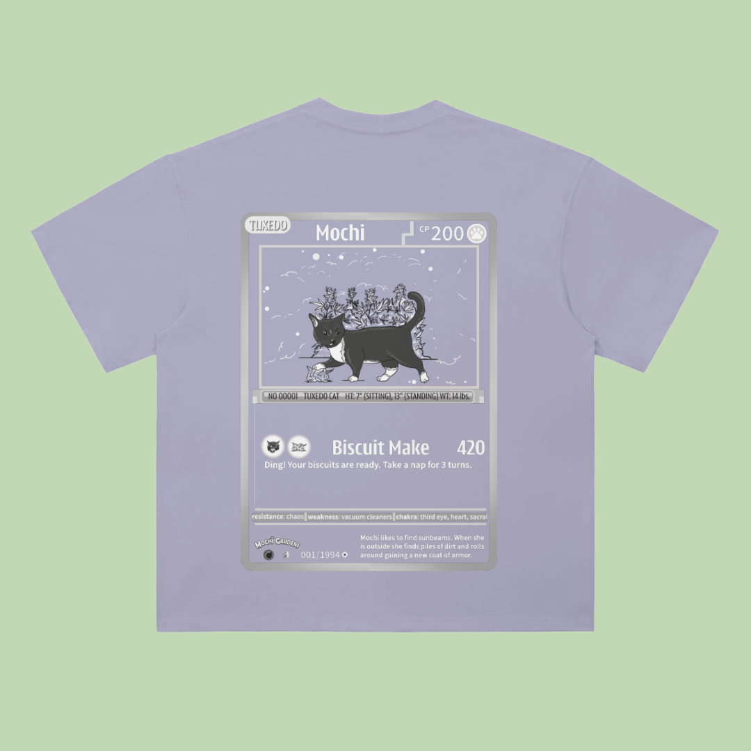 Mochi Trading Card | Drop Shoulder Tee - 300 GSM