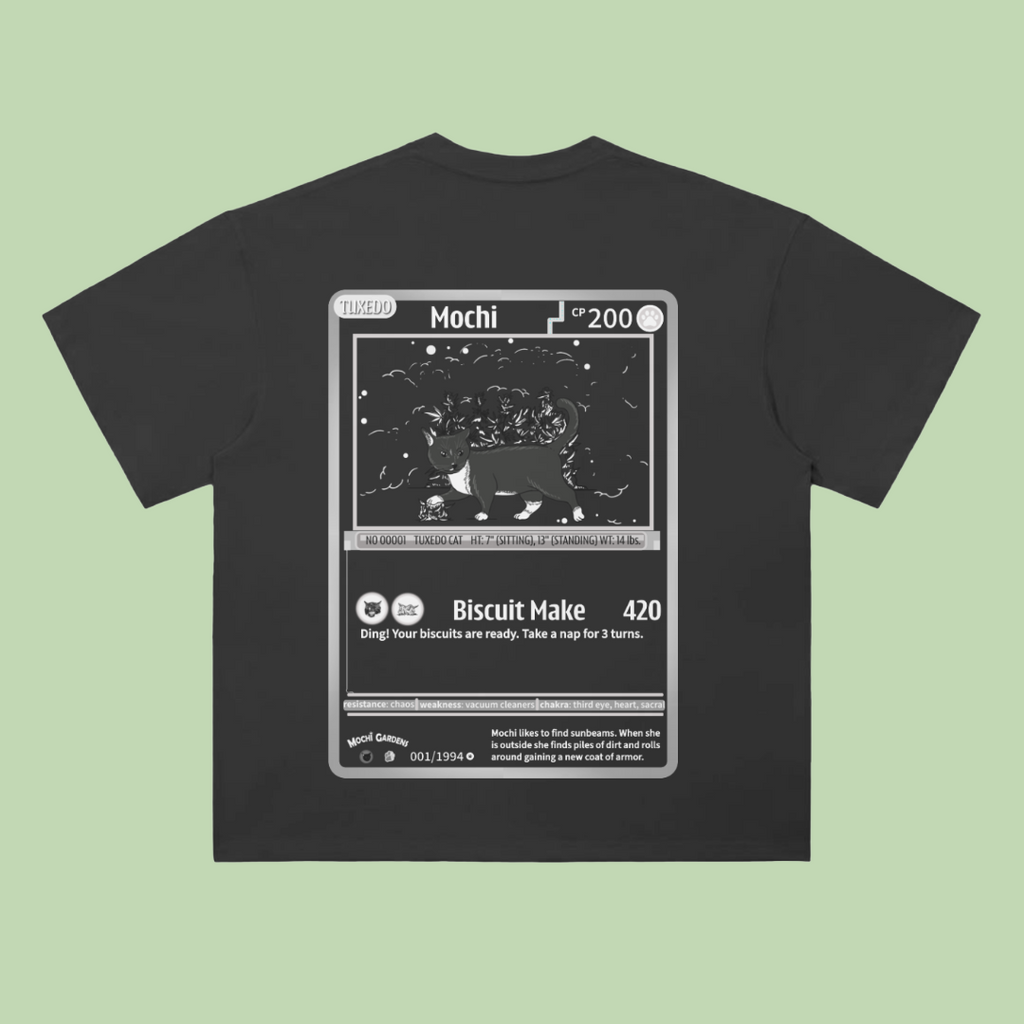 Mochi Trading Card | Drop Shoulder Tee - 300 GSM