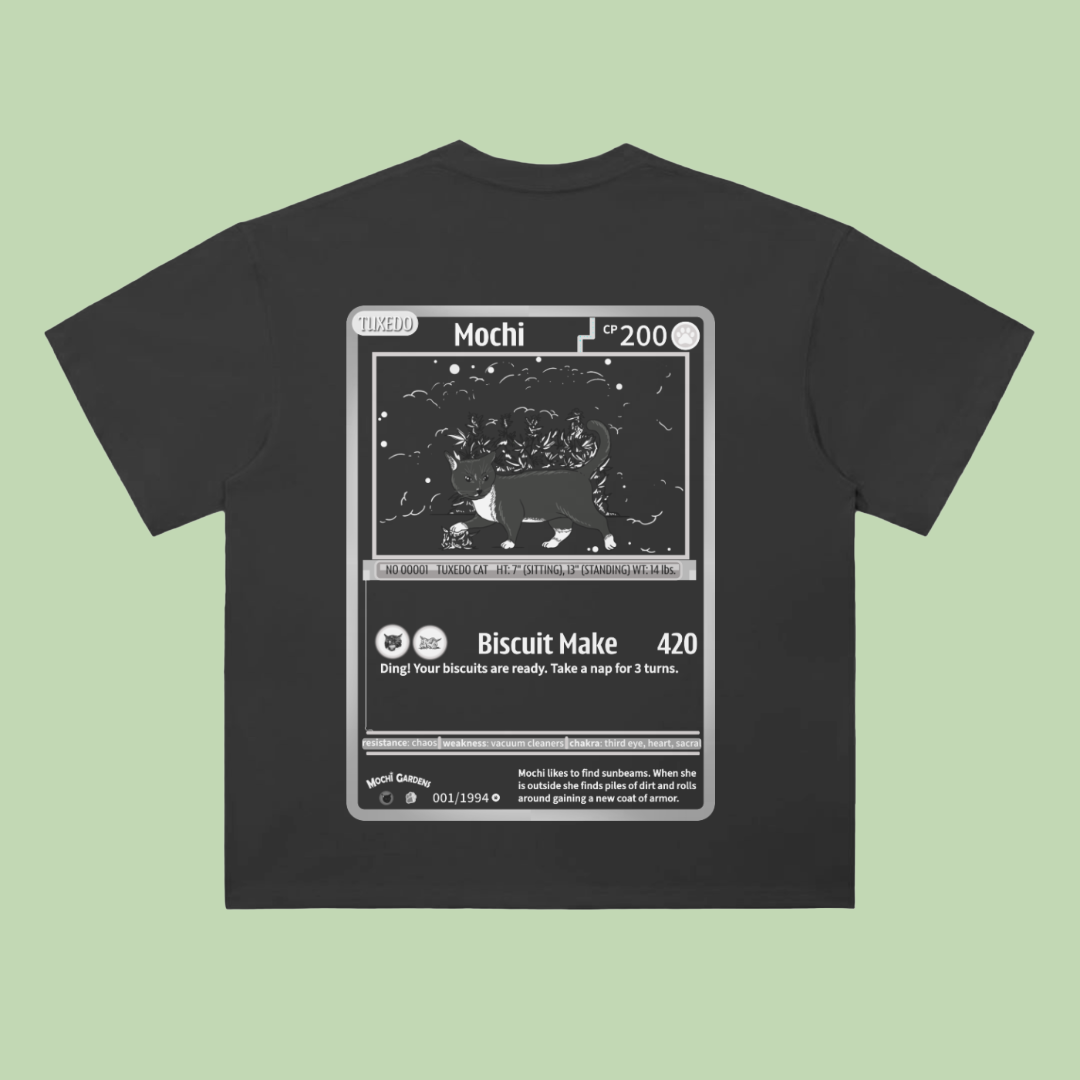 Mochi Trading Card | Drop Shoulder Tee - 300 GSM