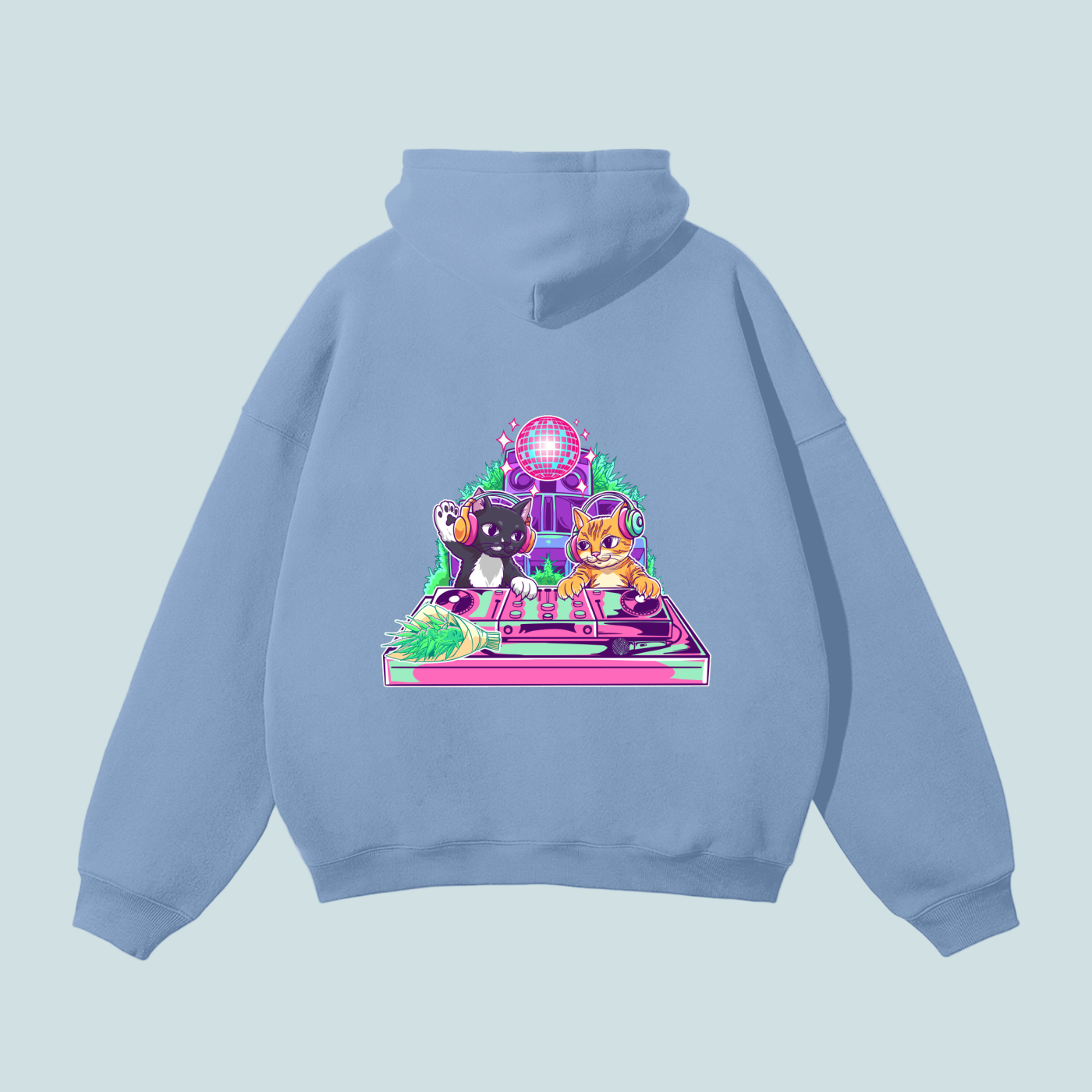 Eyes x House Cats | Streetwear Fleece  BOUQS&CATS Hoodie -350 GSM