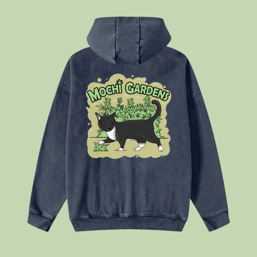 "Purple Nug Smoke / Classic" Snow Washed Zip-Through Hoodie