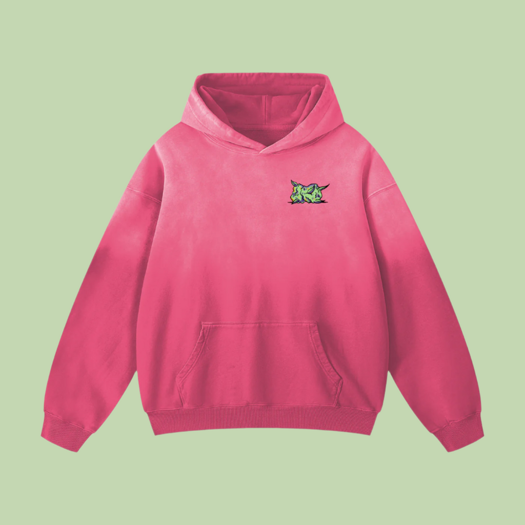 Purple Nug x Grayscale | Monkey Wash Mochi Gardens Hoodie - 400 GSM