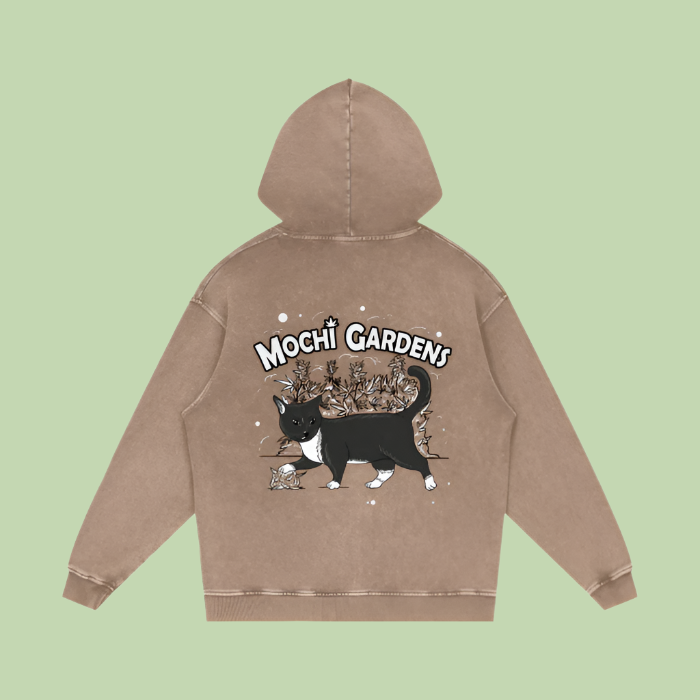 "Head / Grayscale Logo" Acid Wash Hoodie - 420 GSM